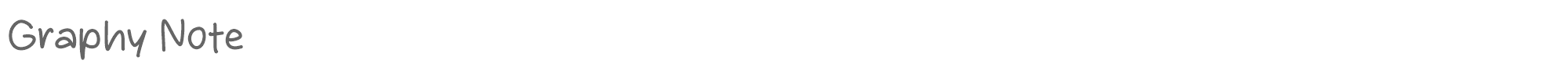 Sample characters Graphy Note Font